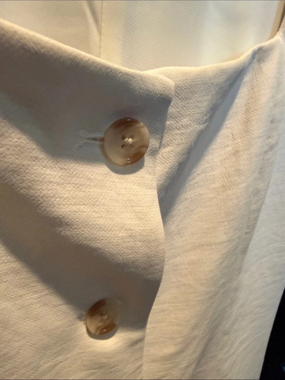 Abercrombie & Fitch Cream Button-Front Sleeveless Dress 🥥